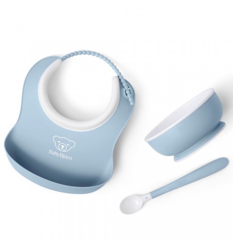 BabyBjorn - zestaw do karmienia 3 szt | Powder Blue